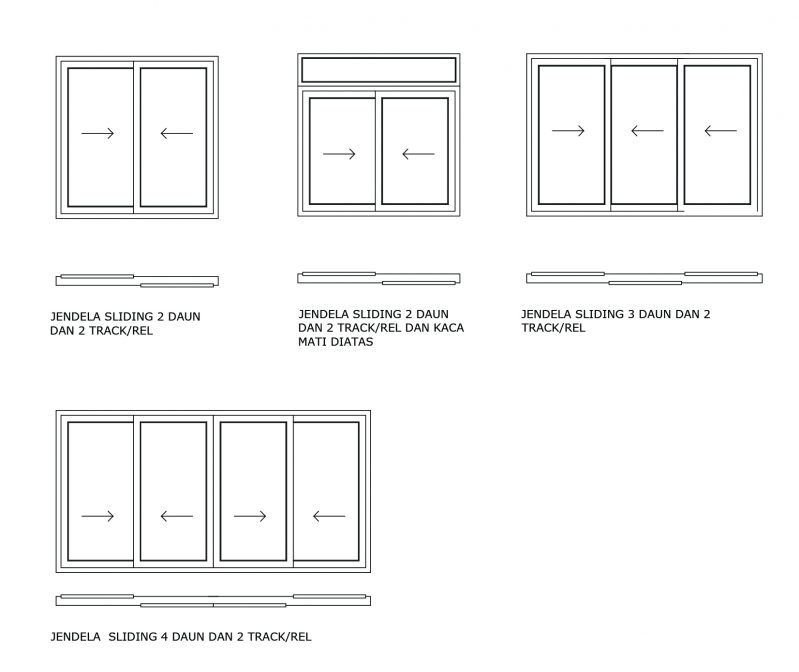 Desain Jendela Aluminium Geser