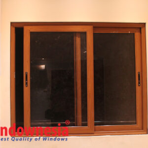 Jendela sliding Aluminium Motif Kayu Jendela sliding Aluminium Motif Kayu