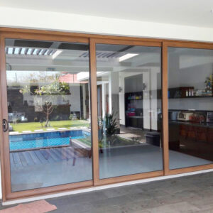 Pintu Sliding Aluminium Urat Kayu Pintu Sliding Aluminium Urat Kayu