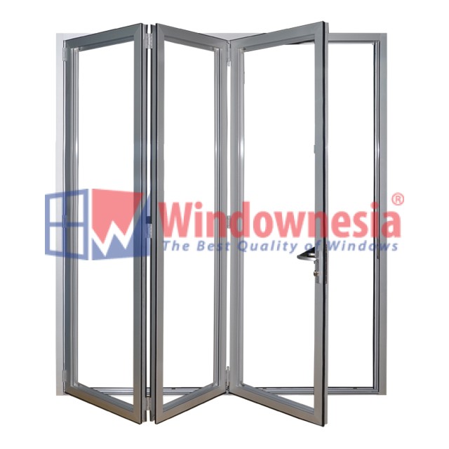 Pintu lipat aluminium tiga daun