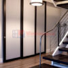 Pintu Kamar Tidur Kaca Aluminium Pintu Aluminium Kaca Buram / Kaca Es