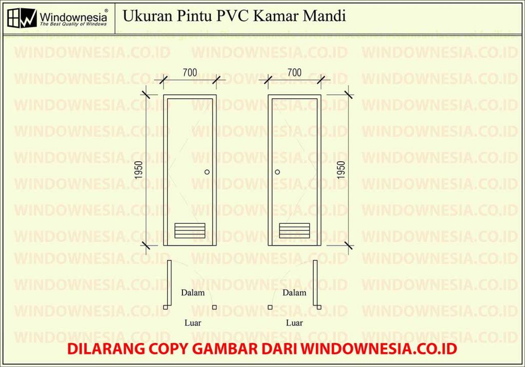 Ukuran Pintu Kamar Mandi PVC