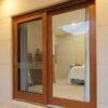 Jendela-Geser Jendela Sliding Aluminium Motif Kayu