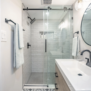 Kamar-Mandi-Desain-Minimalis-dan-Modern Kaca Tempered Sekat Shower Kamar Mandi