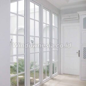 Jendela-Aluminium-Minimalis-Mewah Jendela Casement Aluminium 4 Daun + List Variasi ( French Window )