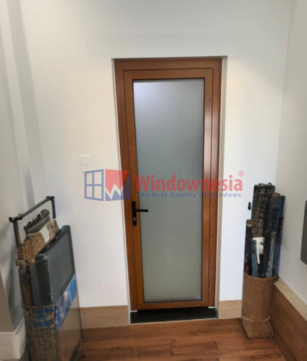 Pintu-Kamar-Mandi-Aluminium Pintu Aluminium Kaca Buram / Kaca Es