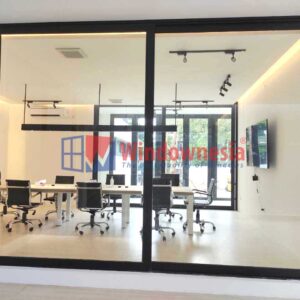 Pintu-Sliding-Aluminium-2-Daun Pintu Geser Kaca Aluminium