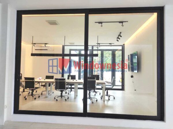Pintu-Sliding-Aluminium-2-Daun Pintu Geser Kaca Aluminium
