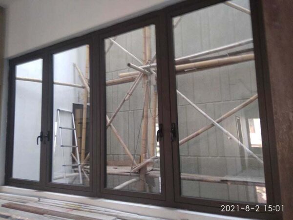 Jendela Casement Aluminium Coklat Jendela Casement Aluminium Coklat