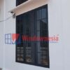 Jendela Casement Aluminium Hitam 1 Kusen Jendela Casement