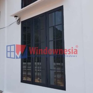 Jendela Casement Aluminium Hitam 1 Kusen Jendela Casement
