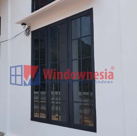 Jendela Casement Aluminium Hitam 1 Kusen Jendela Casement