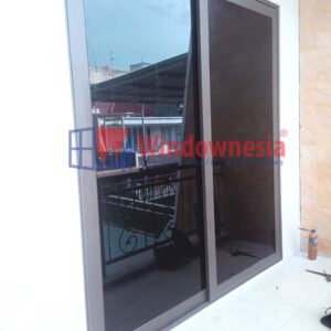 Jendela Geser Aluminium Coklat Jendela Sliding Aluminium Coklat Doff