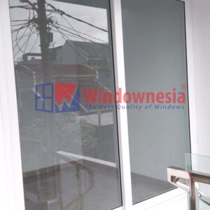 Jendela Geser Kaca Aluminium (7) Jendela Sliding Aluminium Putih