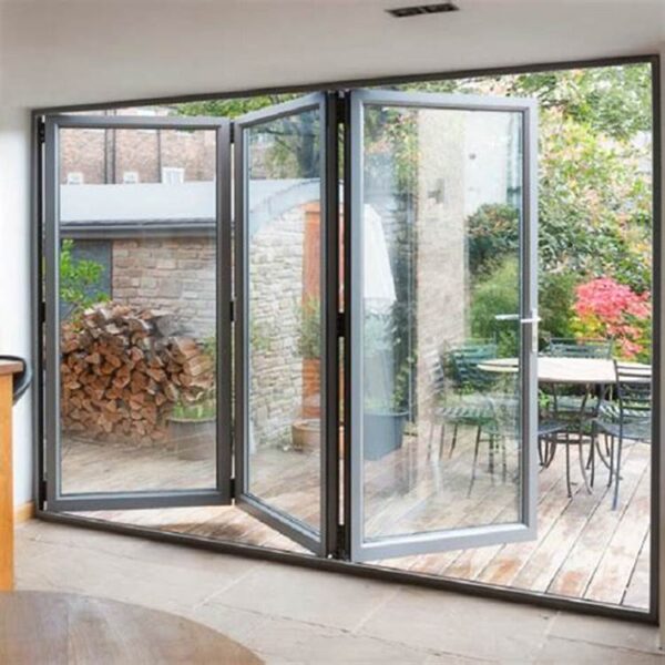 Pintu Lipat Aluminium Kaca (15) Pintu Lipat Aluminium Grey ( Abu-abu )