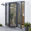 Pintu Lipat Aluminium Kaca (16) Pintu Lipat Aluminium Grey ( Abu-abu )