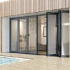 Pintu Lipat Aluminium Kaca (6) Pintu Lipat Aluminium Grey ( Abu-abu )