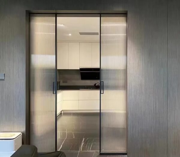 Pintu Sliding Slim 2 Daun ke belakang Tembok Pintu Sliding Aluminium SLIM 2 Daun