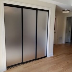 Kaca sandblast (1) Pintu Sliding Aluminium SLIM 3 Daun
