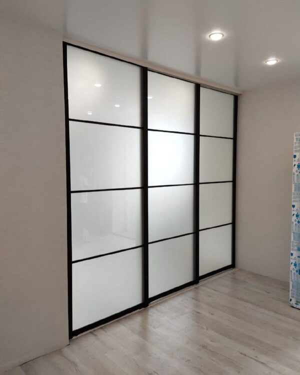 Kaca sandblast (6) Pintu Sliding Aluminium SLIM 3 Daun